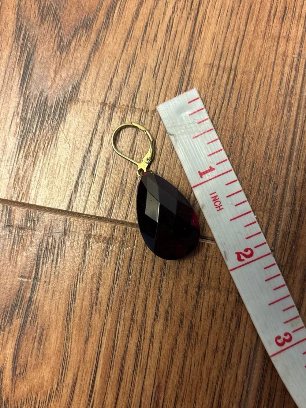 Dark Red Joan Rivers Earrings